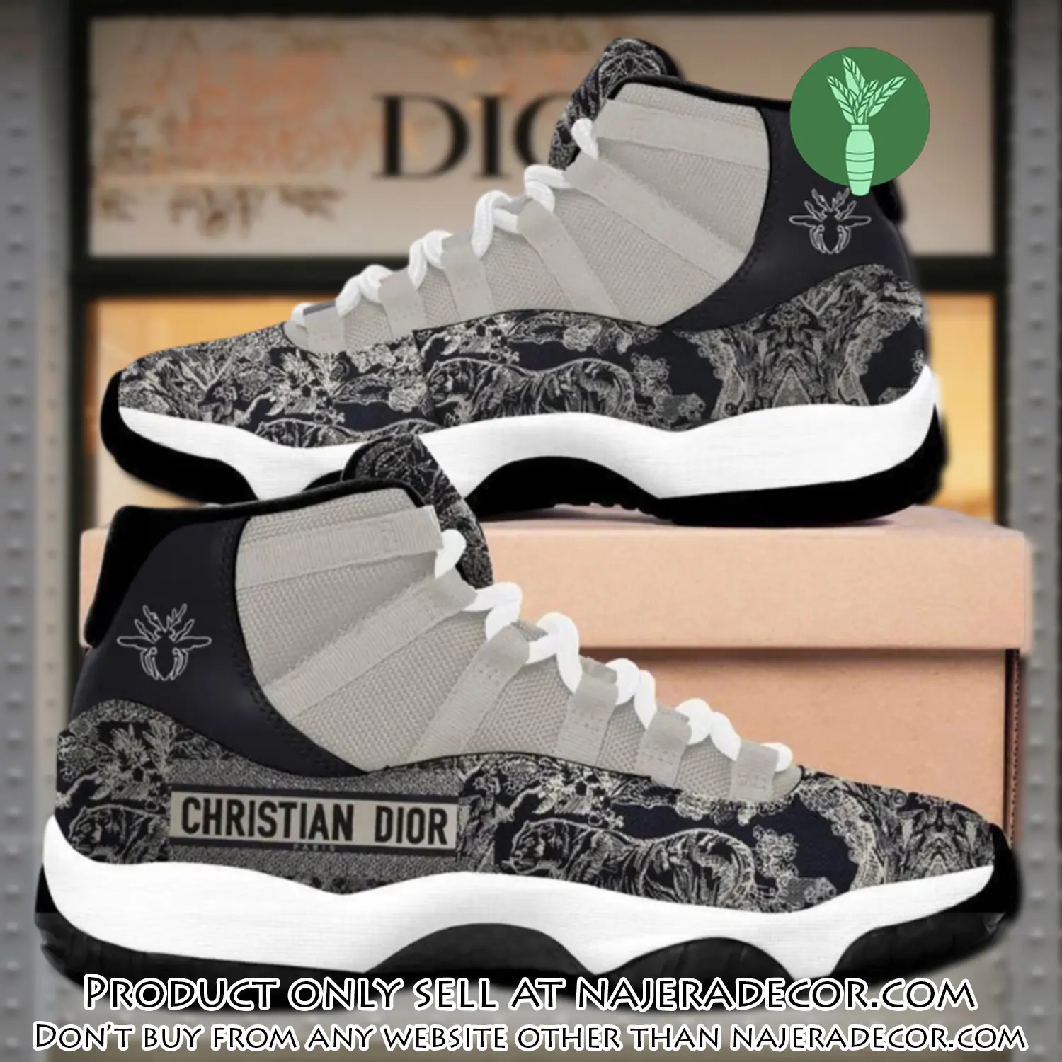 Christian dior luxury air jordan 11 shoes hot  dior sneakers gifts for men women njr1607903